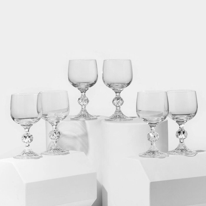 Набор бокалов для вина 'Клаудия', стеклянный, 150 мл, 6 шт от компании Интернет-магазин "Flap" - фото 1