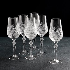 Набор бокалов хрустальных для шампанского 'Мельница'190 мл, 6 шт
