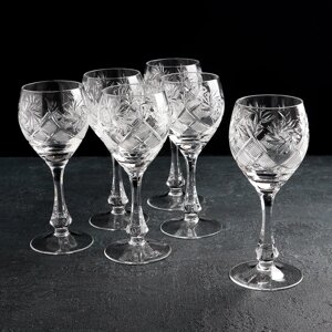 Набор бокалов хрустальных для вина 'Мельница'250 мл, 6 шт