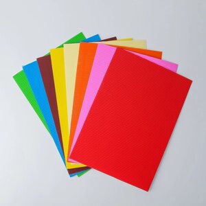 Набор цветной бумаги 'Гофрированная' 8 шт 160 г/м, 21х29,7 см