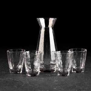 Набор для напитков из стекла 'Иней'5 предметов графин 300 мл, 4 стакана 70 мл