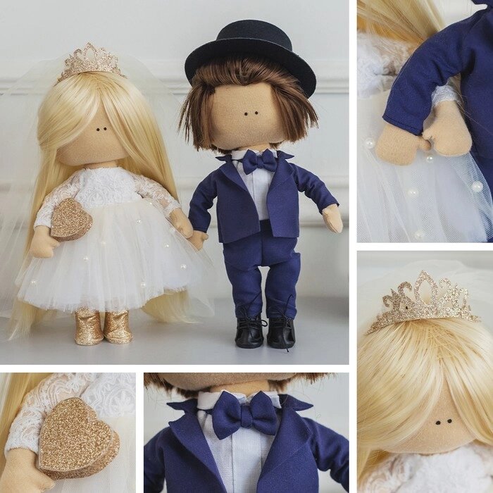 Набор для шитья. Интерьерные куклы 'Жених и Невеста', 30 см от компании Интернет-магазин "Flap" - фото 1