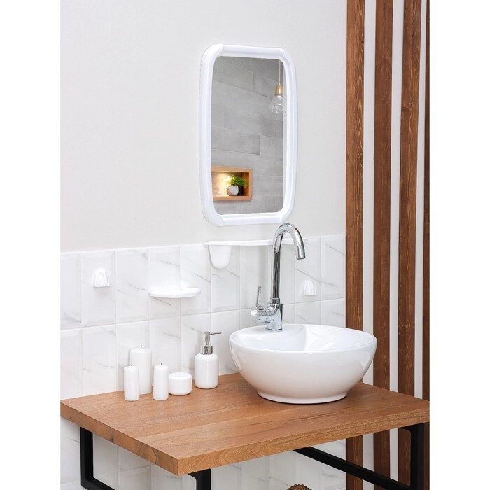Набор для ванной комнаты Optima, цвет белый от компании Интернет-магазин "Flap" - фото 1