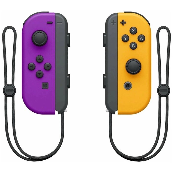 Набор контроллеров Nintendo Joy-Con, беспр, вибр, для Nintendo Switch, фиолетовый, оранжевый от компании Интернет-магазин "Flap" - фото 1