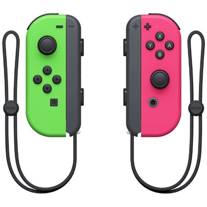 Набор контроллеров Nintendo Joy-Con, беспр, вибрация, для Nintendo Switch,  зеленый, розовый от компании Интернет-магазин "Flap" - фото 1