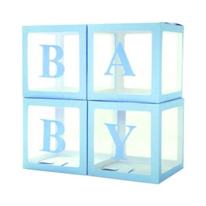 Набор коробок для воздушных шаров Baby, голубой, 30х30х30 см, 4 шт.