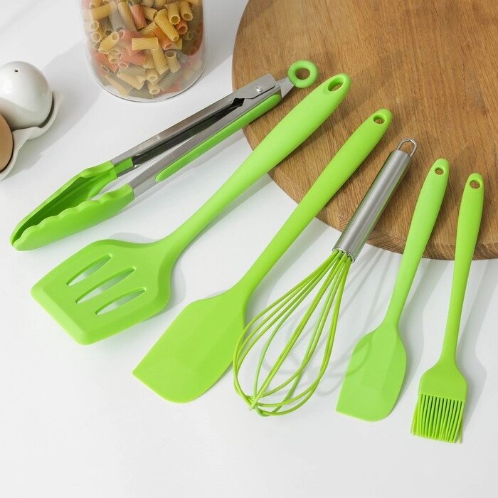 Набор кухонных принадлежностей Green, 6 предметов от компании Интернет-магазин "Flap" - фото 1