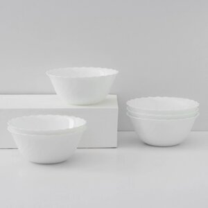 Набор салатников Luminarc Trianon, d18 см, стеклокерамика, 6 шт, цвет белый