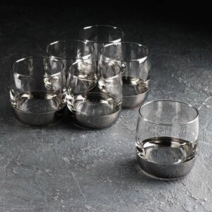 Набор стаканов для виски 'Поло'310 мл, 6 шт, цвет напыления серебряный