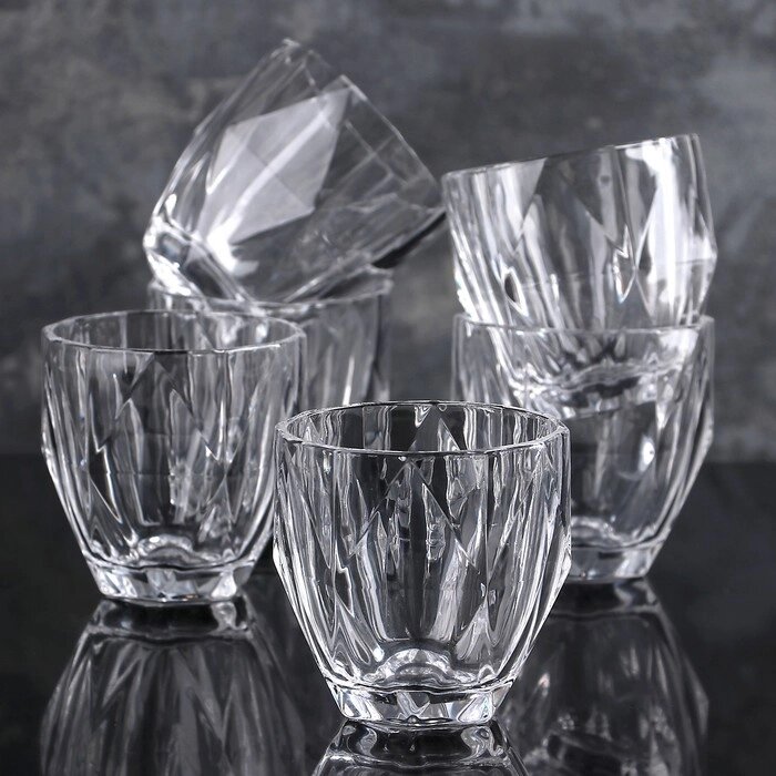 Набор стаканов стеклянных 'Доменик', 250 мл, 9x9,5 см, 6 шт от компании Интернет-магазин "Flap" - фото 1