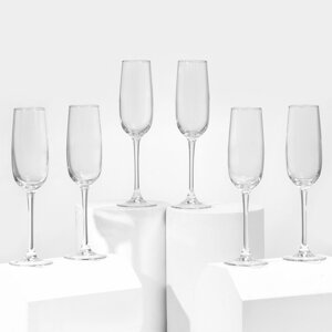 Набор стеклянных бокалов для шампанского 'Аллегресс'175 мл, 6 шт