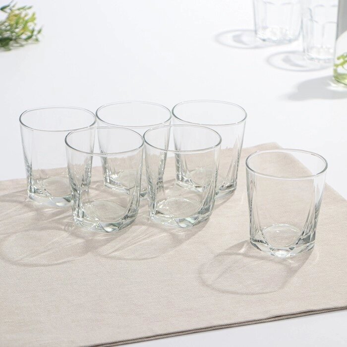 Набор стеклянных низких стаканов Luminarc EIFFEL, 300 мл, 6 шт, цвет прозрачный от компании Интернет-магазин "Flap" - фото 1