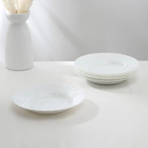 Набор суповых тарелок Luminarc TRIANON, 650 мл, d22 см, стеклокерамика, 6 шт, цвет белый