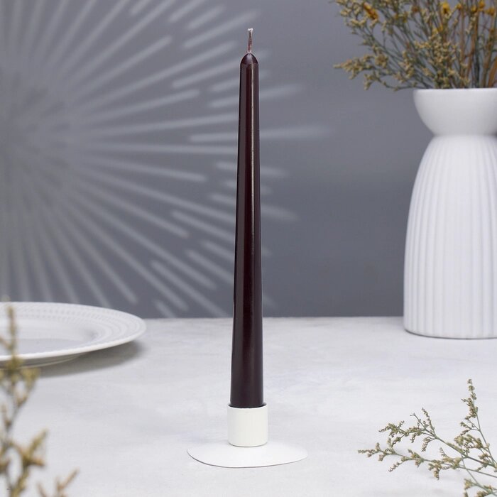 Набор свечей античных ,2,3х 24,5 см, 12 штук, черный от компании Интернет-магазин "Flap" - фото 1