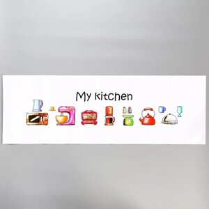 Наклейка на кафельную плитку 'Кухонные приборы' 30х90 см