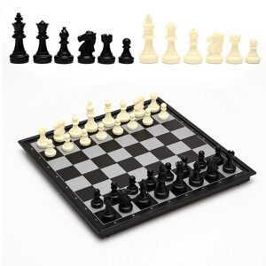 Настольная игра 3 в 1 'Классика' шахматы, шашки, нарды, магнитная доска 32 х 32 см