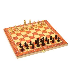 Настольная игра 3 в 1 'Падук' нарды, шахматы, шашки, 34 х 34 см