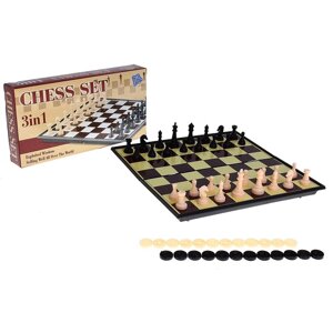 Настольная игра набор 2 в 1 'Баталия' шашки, шахматы, доска пластик 20 х 20 см