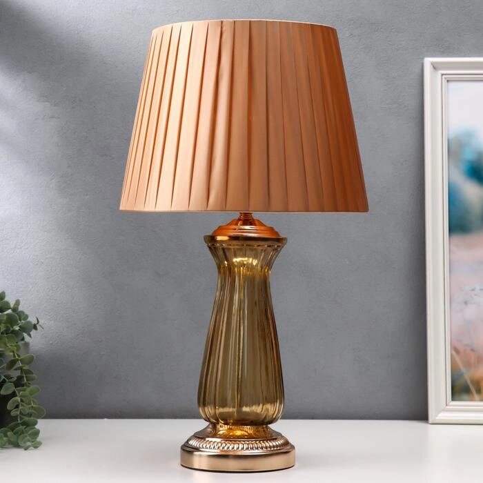 Настольная лампа 16693/1GD E27 40Вт золото 31х31х54 см RISALUX от компании Интернет-магазин "Flap" - фото 1