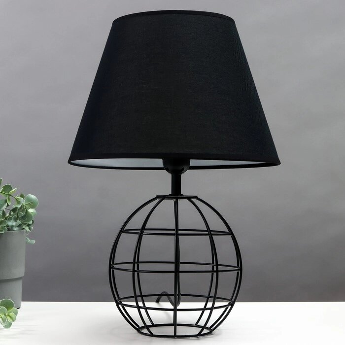 Настольная лампа 16784/1 E27 40Вт черный 18х18х40,5 см RISALUX от компании Интернет-магазин "Flap" - фото 1