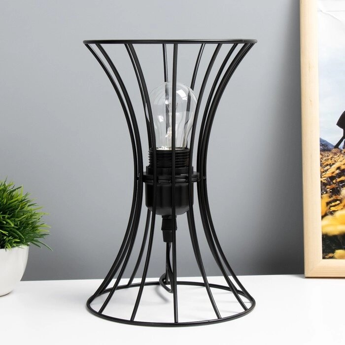 Настольная лампа 'Анетта' Е27 40Вт черный 16х16х23см RISALUX от компании Интернет-магазин "Flap" - фото 1