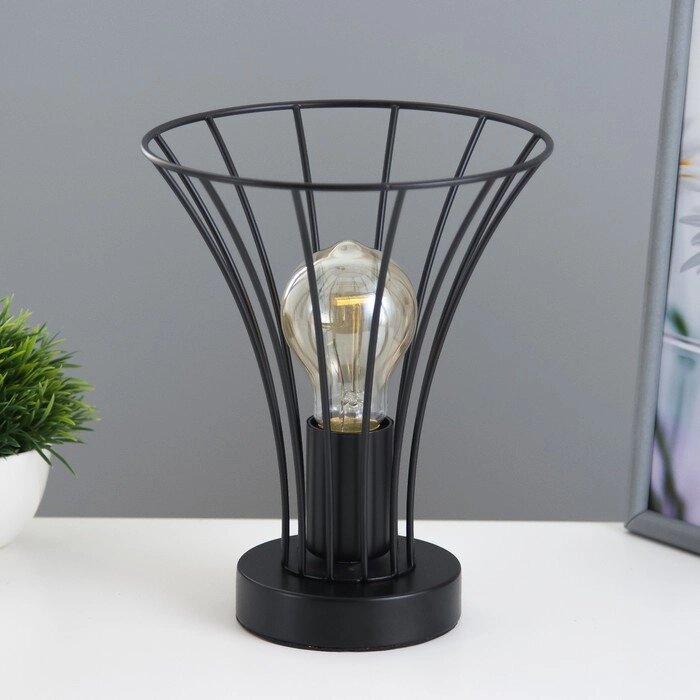 Настольная лампа 'Чилли' Е27 40Вт черный 18х18х19см RISALUX от компании Интернет-магазин "Flap" - фото 1