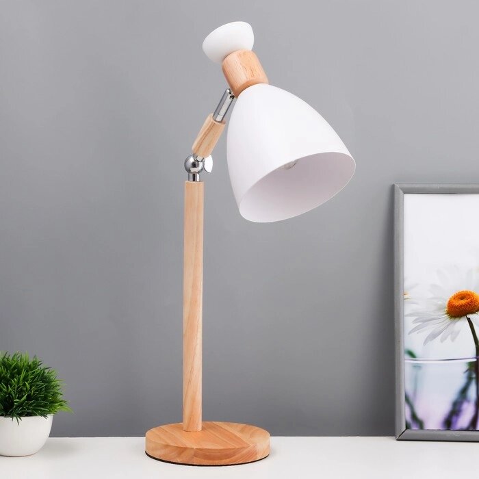 Настольная лампа 'Канди' Е27 40Вт белый 20х26х36см RISALUX от компании Интернет-магазин "Flap" - фото 1