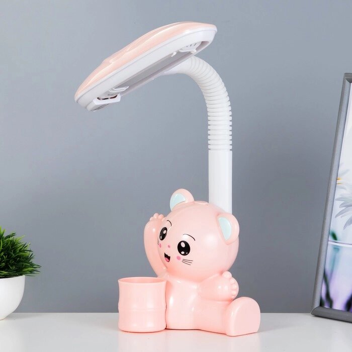 Настольная лампа 'Мишка' LED 4Вт нежно-розовый 15х28,5х46 см RISALUX от компании Интернет-магазин "Flap" - фото 1