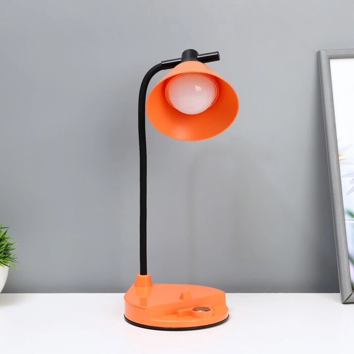Настольная лампа 'Парасоль' LED, от USB/АКБ 6 Вт сенсор 3000-6000 оранжевый 14х10х37 см RISALUX  100 от компании Интернет-магазин "Flap" - фото 1