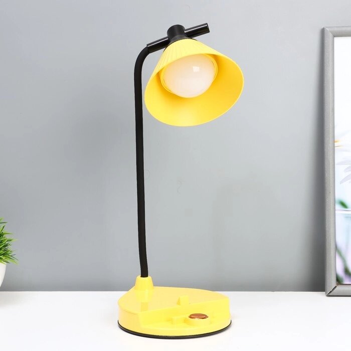 Настольная лампа 'Парасоль' LED, от USB/АКБ 6 Вт сенсор 3000-6000 желтый 14х10х37 см RISALUX  100634 от компании Интернет-магазин "Flap" - фото 1