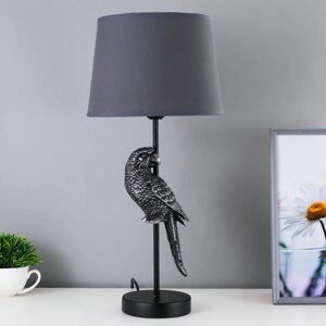 Настольная лампа 'Попугай' E27 40Вт черно-серебряный 23,5х23,5х50 см RISALUX
