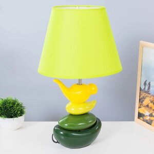 Настольная лампа 'Птичка' Е14 40Вт желто-зеленый 28х28х47 см RISALUX