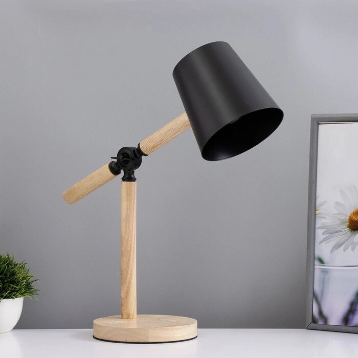 Настольная лампа 'Релис' Е27 40Вт черный 15х15х44 см RISALUX от компании Интернет-магазин "Flap" - фото 1