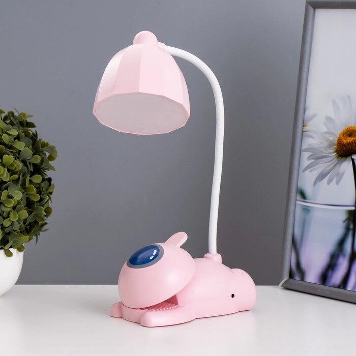 Настольная лампа 'Робот' LED 5Вт USB АКБ розовый 11,8х7,8х31 см RISALUX от компании Интернет-магазин "Flap" - фото 1