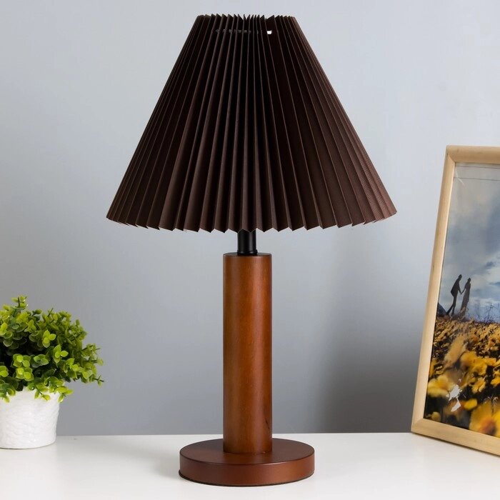 Настольная лампа 'Сандр' E27 40Вт коричневый 31х31х45 см RISALUX от компании Интернет-магазин "Flap" - фото 1