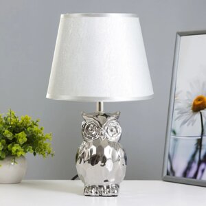Настольная лампа 'Сова' Е14 40Вт серебро 20х20х33,5 см RISALUX