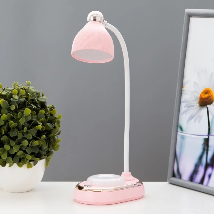 Настольная лампа 'Тедди' LED 3Вт АКБ USB розовый 9х13,5х40 см RISALUX от компании Интернет-магазин "Flap" - фото 1