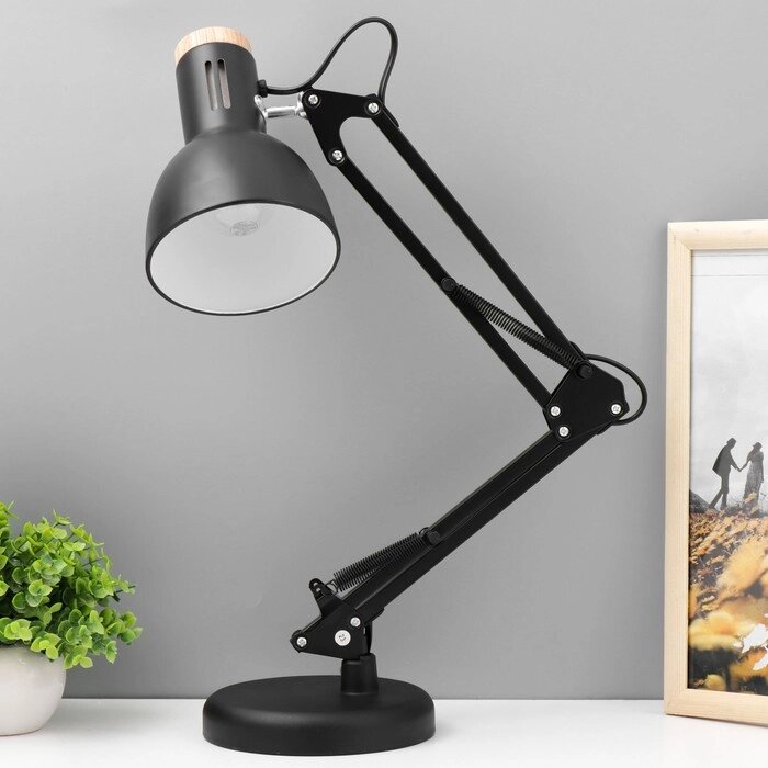 Настольная лампа 'Юнец' Е27 40Вт черный 14,5х14,5х62 см RISALUX от компании Интернет-магазин "Flap" - фото 1