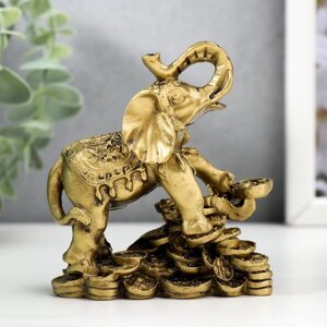 Нэцкэ слон с монетами мал 7143 (бокс 144 шт)