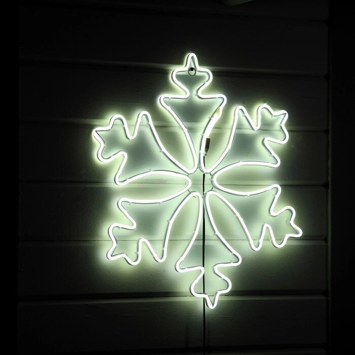 Неоновая фигура 'Снежинка', 56 см, 560 LED, 220 В, свечение белое от компании Интернет-магазин "Flap" - фото 1
