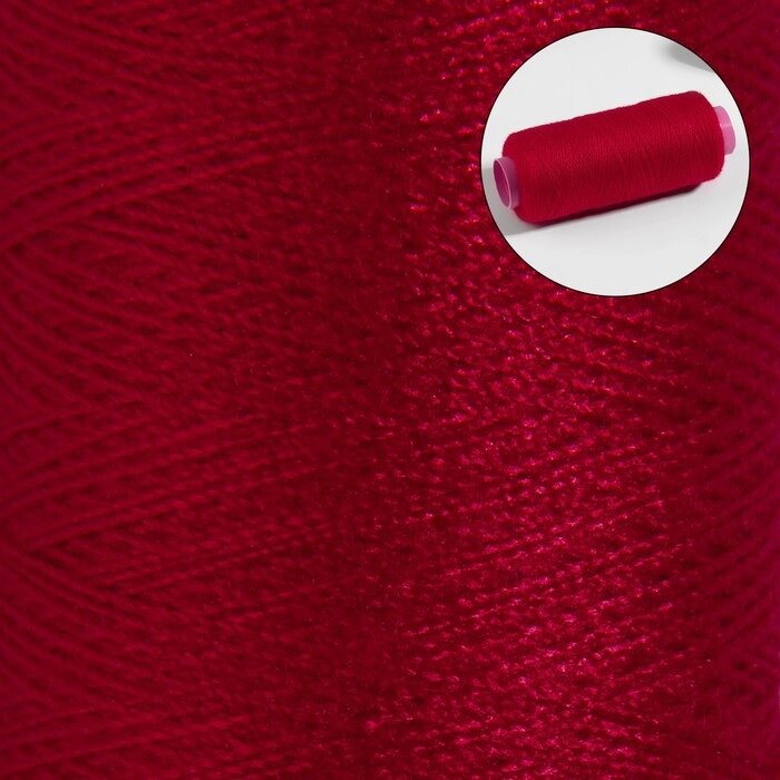 Нитки 40/2, 200 м, цвет тёмно-красный 114 (комплект из 10 шт.) от компании Интернет-магазин "Flap" - фото 1