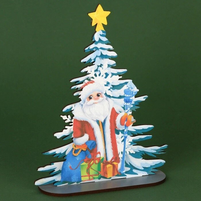Новогодний настольный декор 'Дед Мороз' 12 х 4,3 х 15,5 см от компании Интернет-магазин "Flap" - фото 1