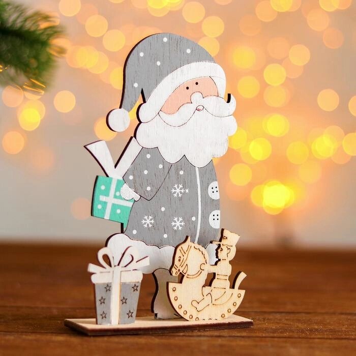 Новогодний настольный декор 'Дед Мороз с подарками' 3.5x9.5x16 см от компании Интернет-магазин "Flap" - фото 1
