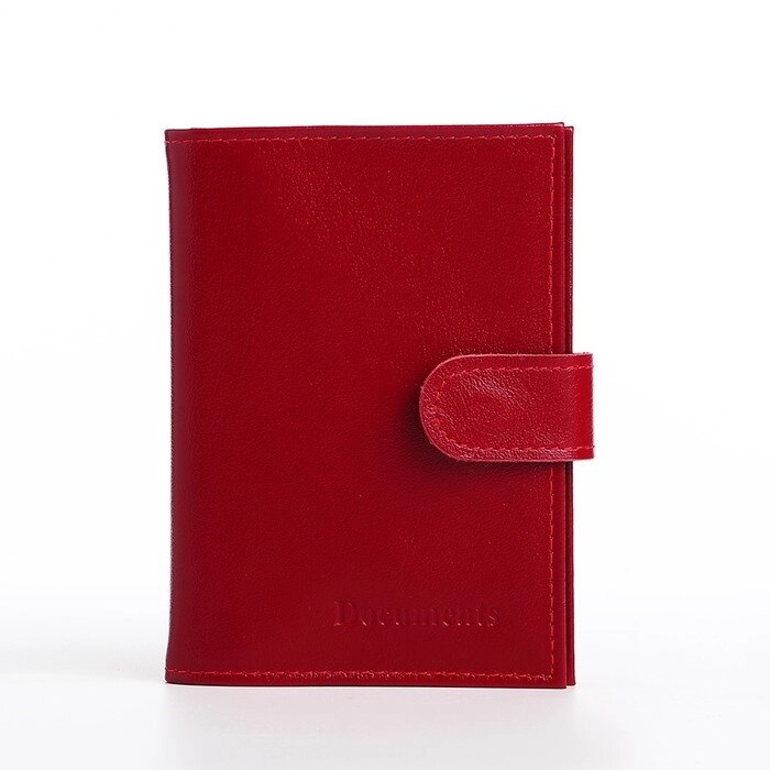 Обложка для автодокументов и паспорта, цвет красный от компании Интернет-магазин "Flap" - фото 1