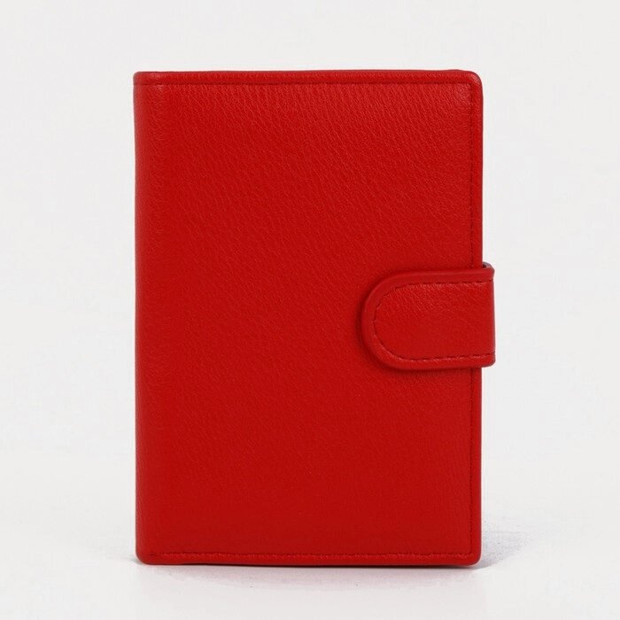 Обложка для автодокументов и паспорта, для купюр, карманы для карт, для монет, цвет красный от компании Интернет-магазин "Flap" - фото 1
