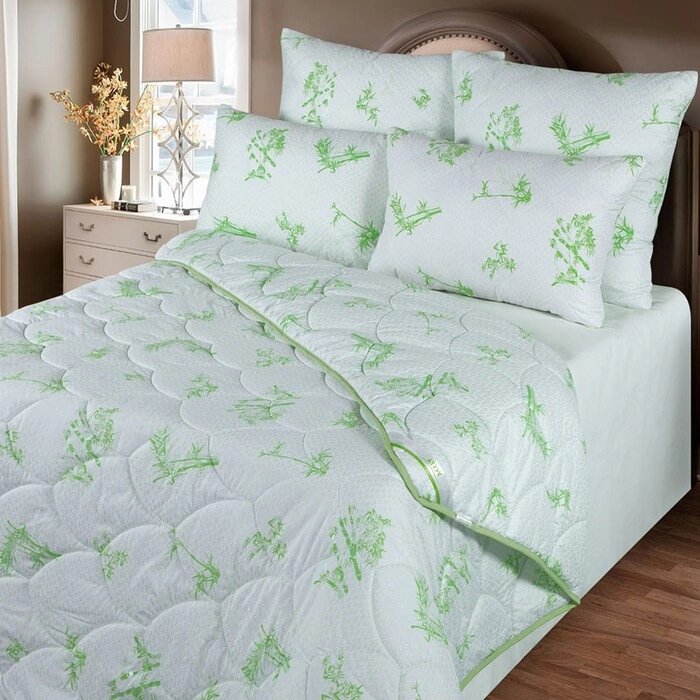Одеяло обл. 172х205 см, бамбуковое волокно, ткань глосс-сатин, п/э 100 от компании Интернет-магазин "Flap" - фото 1