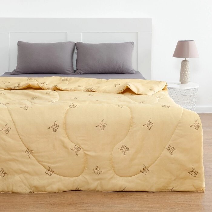 Одеяло Овечья шерсть 140x205 см, полиэфирное волокно 200 гр/м, пэ 100 от компании Интернет-магазин "Flap" - фото 1