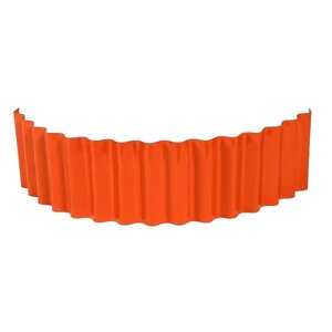 Ограждение для клумбы, 110 x 24 см, оранжевое, Волна'Greengo