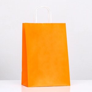 Пакет крафт 'Радуга'оранжевый, 22 х 13 х 32 см, 80 г/м2, 1 шт