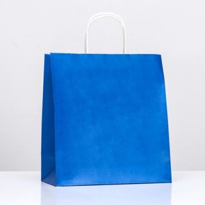 Пакет крафт 'Радуга'синий, 25 х 12 х 27 см, 80 г/м2, 1 шт